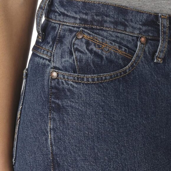 Womens Cash Mid Rise Vented Hem Riding Jeans Boot Cut Comfortable Fit - Picture 4 of 6